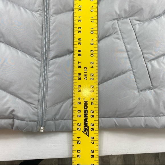 Lands’ End Women’s Gray Full Zip 80/20 Down Filled Puffer Vest Sz L (14-16) - Picture 12 of 13